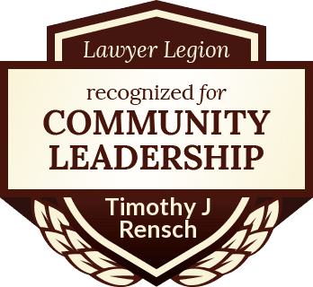 Timothy J Rensch recognized for community leadership by Layer Legion badge
